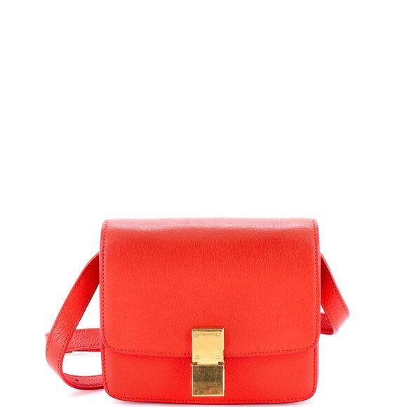 Celine Classic Box Bag Grainy Leather Small Red - Picture 1 of 8